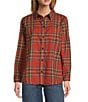 L.L.Bean L.L. Bean Scotch Plaid Flannel Spread Collar Long Sleeve Button Down Shirt, Color:Antique Royal Stewart - Image 1