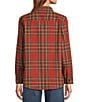 L.L.Bean L.L. Bean Scotch Plaid Flannel Spread Collar Long Sleeve Button Down Shirt, Color:Antique Royal Stewart - Image 2