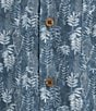 Color:Dark Blue Leaves - Image 4 - L.L. Bean Tropics Short Sleeve Woven Shirt