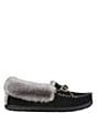 Color:Black - Image 2 - Wicked Good Shearling Moccasin Slippers
