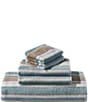Color:Blue Quartz - Image 1 - Bean's Striped Organic Cotton Bath Towel