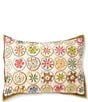 L.L.Bean Blooming Circles Patterned Cotton Sham - Image 1
