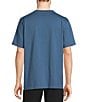 Color:Delta Blue - Image 2 - Carefree Unshrinkable Traditional Fit Short Sleeve Henley T-Shirt