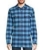 Color:Blue Ridge - Image 1 - Chamois Long Sleeve Plaid Woven Shirt