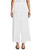 L.L.Bean Cloud Gauze Elastic Band Wide Leg Pants, Color:White - Image 2