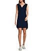 L.L.Bean Cloud Gauze Split V Neckline Sleeveless Cover-Up Dress, Color:Deep Sea - Image 1