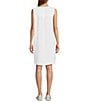 L.L.Bean Cloud Gauze Split V Neckline Sleeveless Cover-Up Dress, Color:White - Image 2