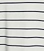 L.L.Bean Crew Neck Short Sleeve Stripe Tee Shirt, Color:Sailcloth/Classic Navy - Image 4