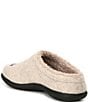 Color:Paper White Floral - Image 4 - Daybreak Scuff Floral Motif Wool Clog Slippers
