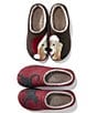 Color:Deepest Red/Charcoal Cat - Image 6 - Daybreak Scuff Motif 2 Cat Slippers