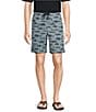 Color:Blue - Image 1 - Dock 8#double; Inseam Printed Shorts