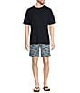 Color:Blue - Image 3 - Dock 8#double; Inseam Printed Shorts
