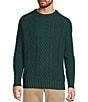 L.L.Bean Fisherman Cable Knit Sweater, Color:Deepest Green - Image 1