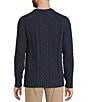 L.L.Bean Fisherman Cable Knit Sweater, Color:Navy - Image 2