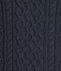 L.L.Bean Fisherman Cable Knit Sweater, Color:Navy - Image 4