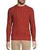 L.L.Bean Fisherman Cable Knit Sweater, Color:Dark Russet - Image 1