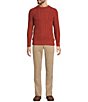 L.L.Bean Fisherman Cable Knit Sweater, Color:Dark Russet - Image 3