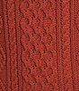 L.L.Bean Fisherman Cable Knit Sweater, Color:Dark Russet - Image 4