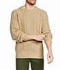 L.L.Bean Fisherman Cable Knit Sweater, Color:Beige - Image 1