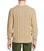 L.L.Bean Fisherman Cable Knit Sweater, Color:Beige - Image 2