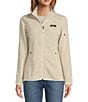 L.L.Bean Fleece Knit Stand Collar Long Sleeve Full Zip Sweater Jacket, Color:Sailcloth - Image 2