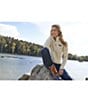 L.L.Bean Fleece Knit Stand Collar Long Sleeve Full Zip Sweater Jacket, Color:Sailcloth - Image 7