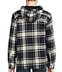 Color:Classic Navy - Image 2 - Fleece-Lined Classic Flannel Snap-Front Hoodie