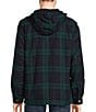 Color:Black Watch - Image 2 - Fleece-Lined Flannel Snap-Front Hoodie