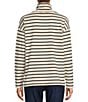 Color:Sailcloth/Classic Navy - Image 2 - Heritage Mariner Cotton Jersey Striped Funnel Neck Long Sleeve Top