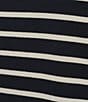 Color:Classic Navy/Sea Salt - Image 5 - Heritage Mariner Knit Stripe 3/4 Sleeve Boat Neck Dress