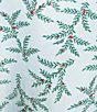 L.L.Bean Holiday Pine Printed Poplin Long Sleeve Notch Collar Pajama Set - Image 3