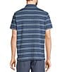 Color:Bright Mariner - Image 2 - Lakewashed Relaxed Fit Performance Stretch Short Sleeve Striped Polo Shirt