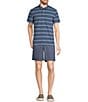 Color:Bright Mariner - Image 3 - Lakewashed Relaxed Fit Performance Stretch Short Sleeve Striped Polo Shirt