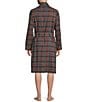 L.L.Bean Large Plaid Flannel Robe, Color:Grey Stewart - Image 2