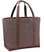 L.L.Bean Leather Trim Wool Tote Bag - Image 3