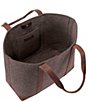 L.L.Bean Leather Trim Wool Tote Bag - Image 5