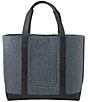 L.L.Bean Leather Trim Wool Tote Bag - Image 2