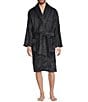 L.L.Bean Men's Wicked Solid Plush Robe, Color:Darkest Gray - Image 1