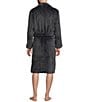 L.L.Bean Men's Wicked Solid Plush Robe, Color:Darkest Gray - Image 2