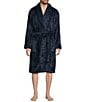 L.L.Bean Men's Wicked Solid Plush Robe, Color:Navy - Image 1