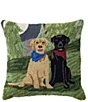 L.L.Bean Moonlighting Labs Indoor/Outdoor Hooked Square Pillow - Image 1