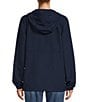 L.L.Bean Mountain Classic Anorak Stand Collar Long Sleeve Kangaroo Pocket Quarter-Zip Pullover Jacket, Color:Navy - Image 2