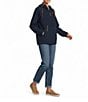 L.L.Bean Mountain Classic Anorak Stand Collar Long Sleeve Kangaroo Pocket Quarter-Zip Pullover Jacket, Color:Navy - Image 3