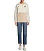L.L.Bean Mountain Classic Color Block Anorak Jacket, Color:Paper White/Putty - Image 3