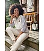 L.L.Bean Mountain Classic Color Block Anorak Jacket, Color:Paper White/Putty - Image 5