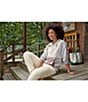 L.L.Bean Mountain Classic Color Block Anorak Jacket, Color:Paper White/Putty - Image 6