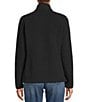 Color:Black Multi - Image 2 - Mountain Classic Stand Collar Long Sleeve Pocketed Fleece Knit Jacket