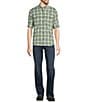 Color:Sprig - Image 3 - Performance Stretch No Fly Zone Plaid Long Sleeve Woven Shirt