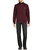 L.L.Bean Quilted 4-Button Snap Placket Sweatshirt, Color:Deep Wine - Image 3