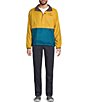 L.L.Bean Reversible Anorak Pullover, Color:Warm Gold Mallard Teal - Image 5